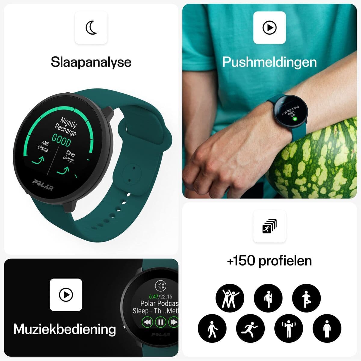 Smartwatch Polar UNITE WHITE S-L Blanco 1,2" (Reacondicionado B) - Image 13