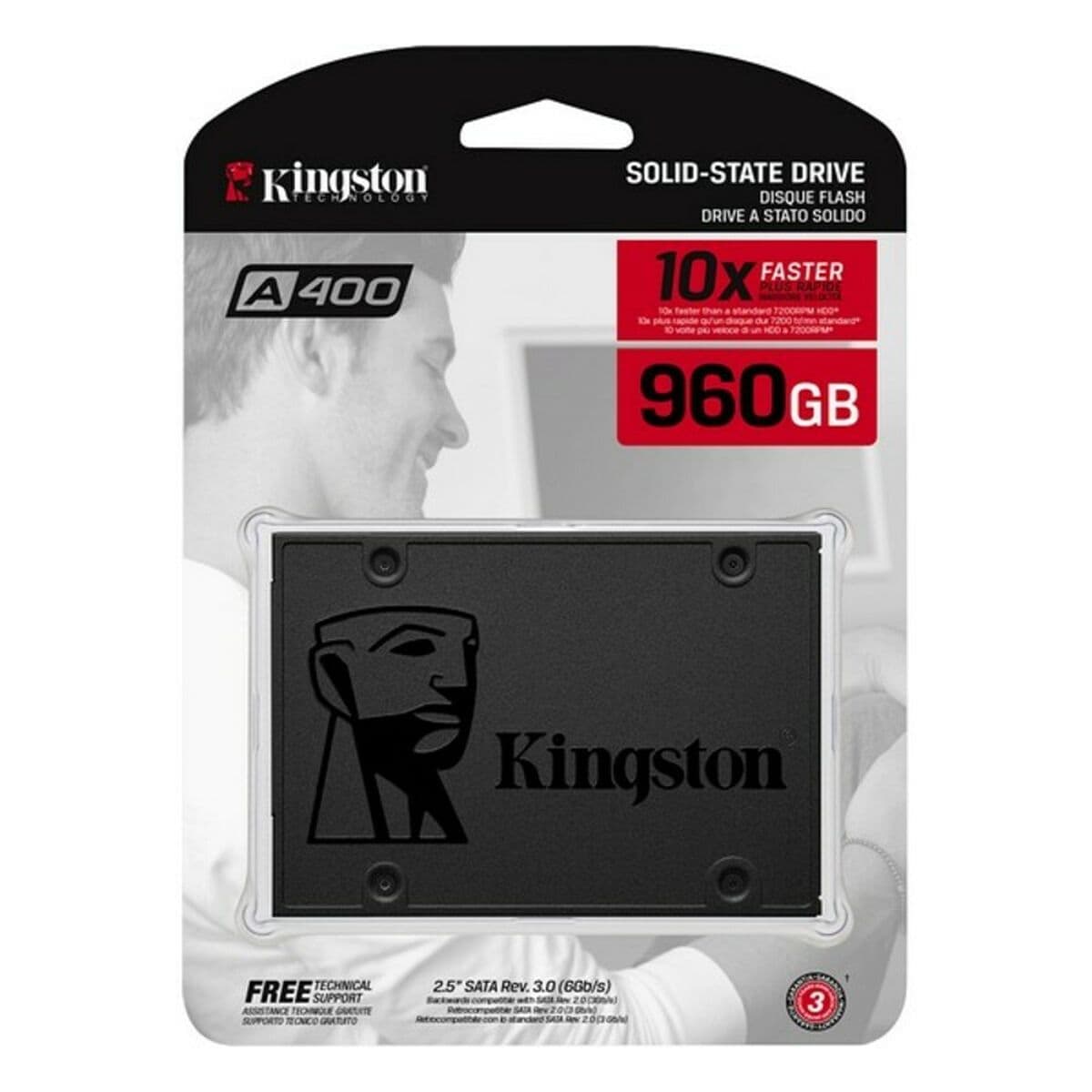 Hårddisk Kingston SA400S37/960G TLC 960 GB SSD 960 GB