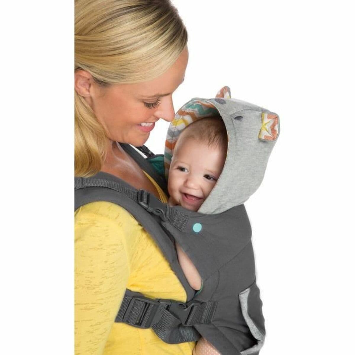 Mochila Portabebé Infantino Cuddle Up Bear Gris + 0 Años + 0 Meses - Image 4