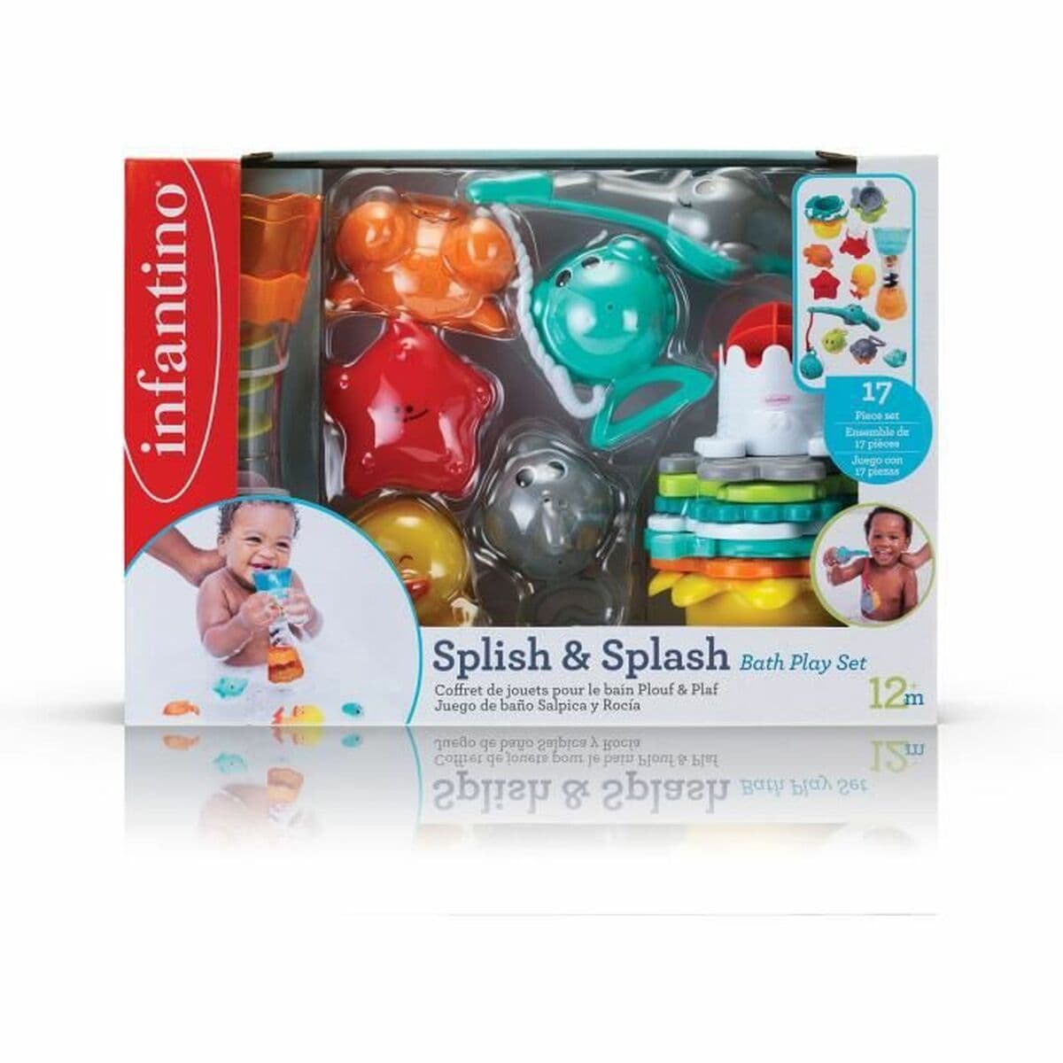 Zestaw zabawek do kąpieli Infantino Bath Set 17 Części wodne - Image 2