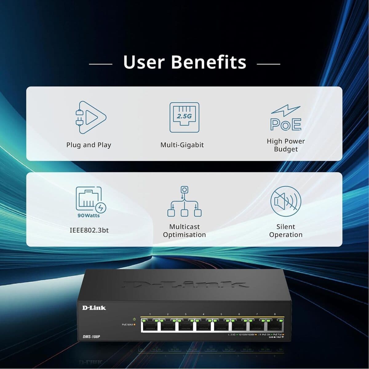 Switch D-Link DMS-108P/E - Image 2