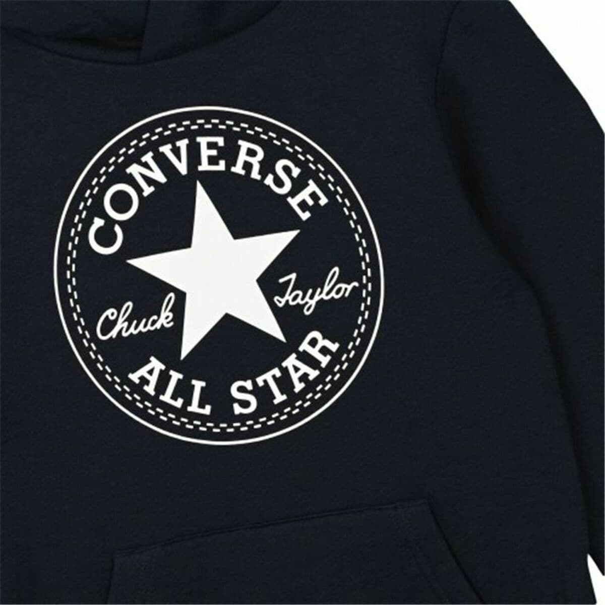 Sudadera con Capucha Niño Converse Ctp  Negro - Image 7