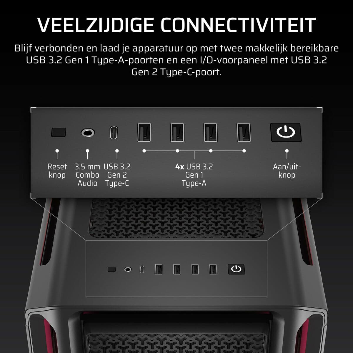 Kućište Midi toranj ATX Corsair Crna - Image 12