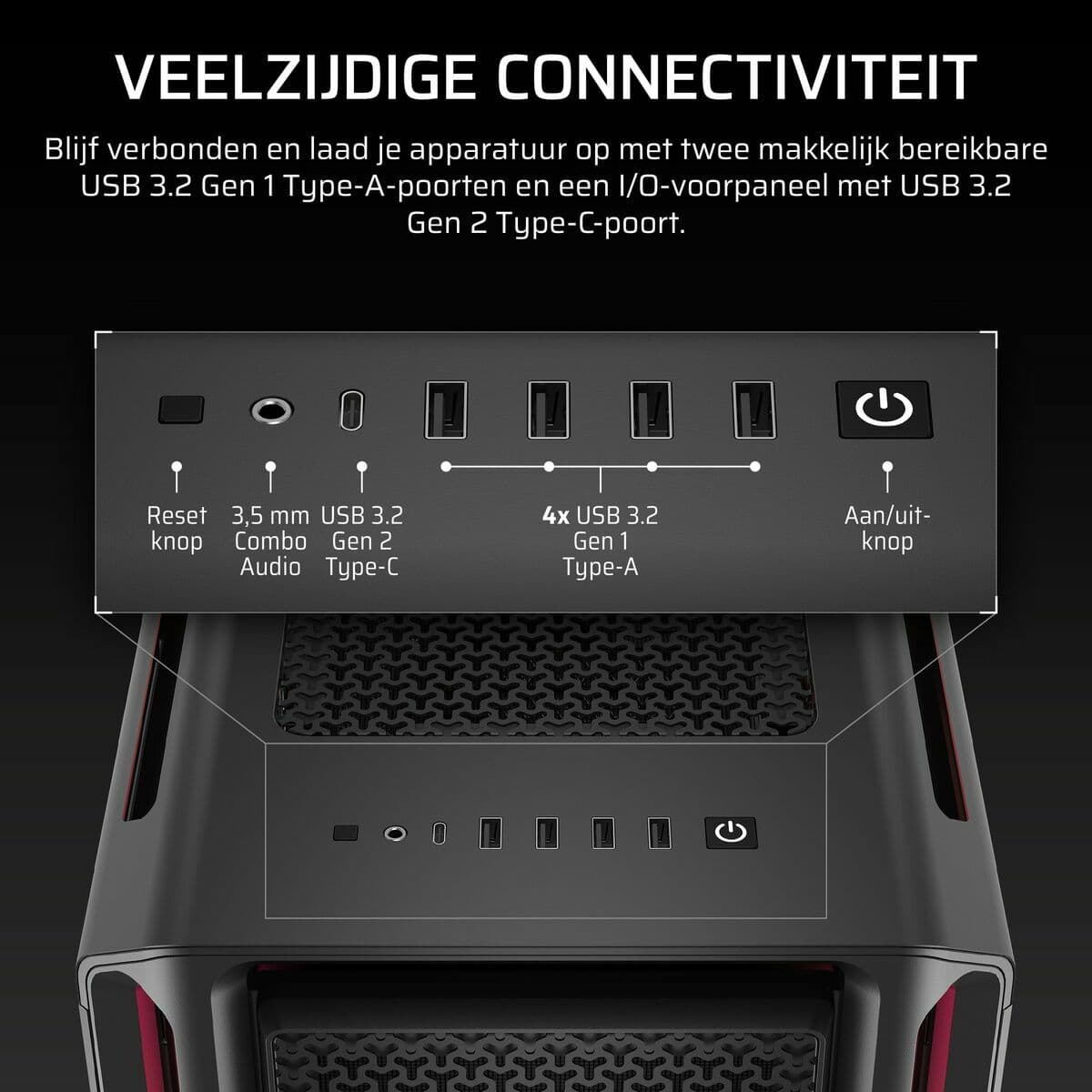 Kućište Midi toranj ATX Corsair Crna - Image 13