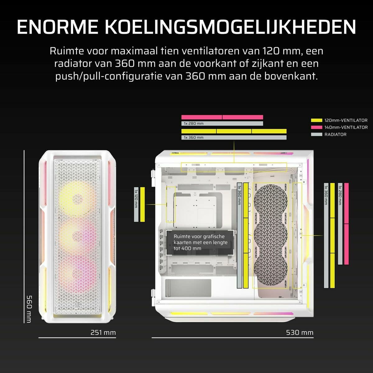 Kućište Midi toranj ATX Corsair Bijela - Image 5