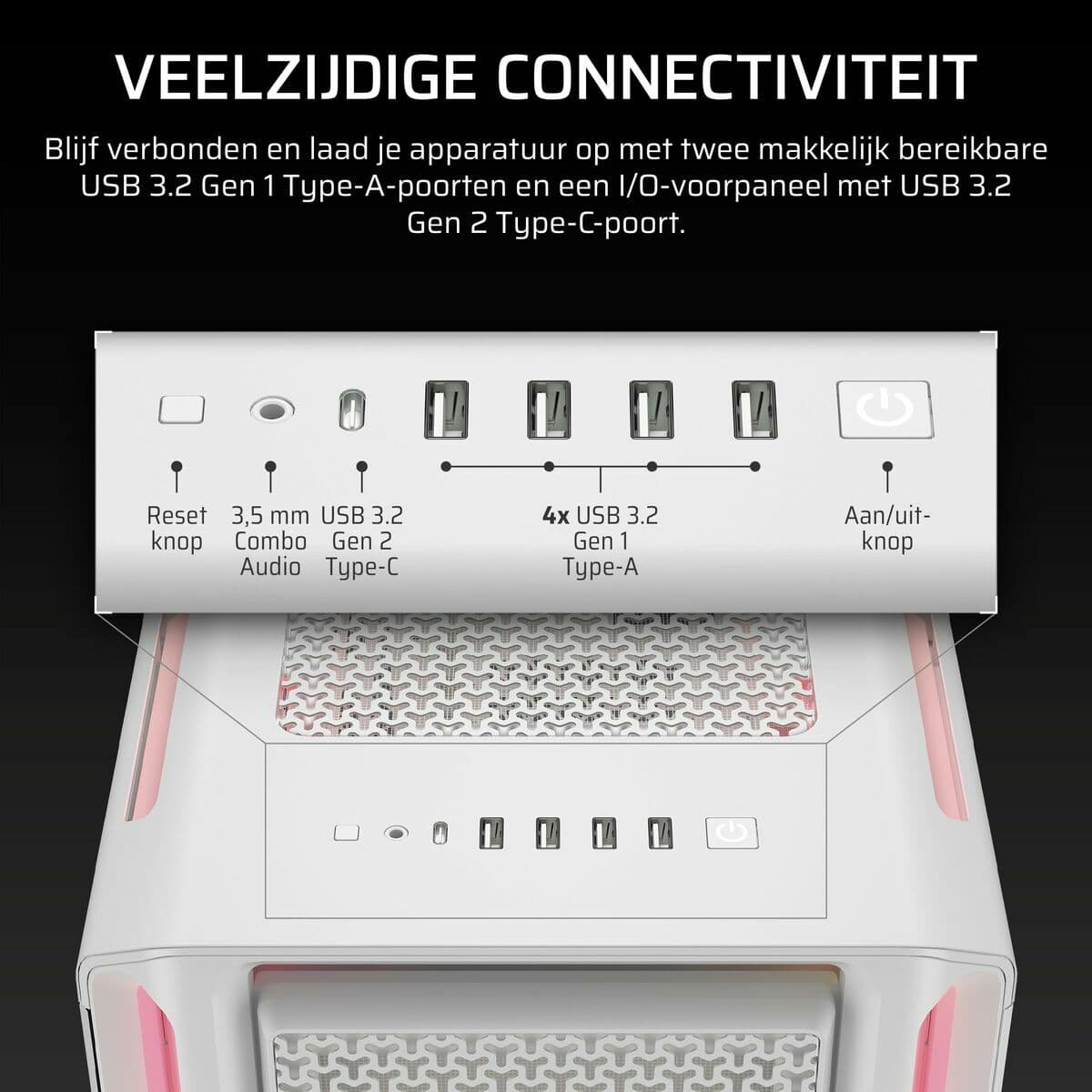 Kućište Midi toranj ATX Corsair Bijela - Image 10