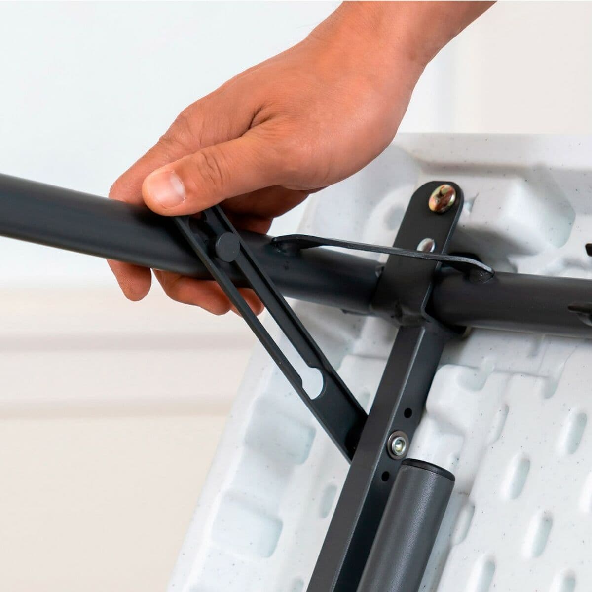 Mesa Plegable Lifetime Blanco Acero Plástico 94 x 74 x 94 cm - Image 6