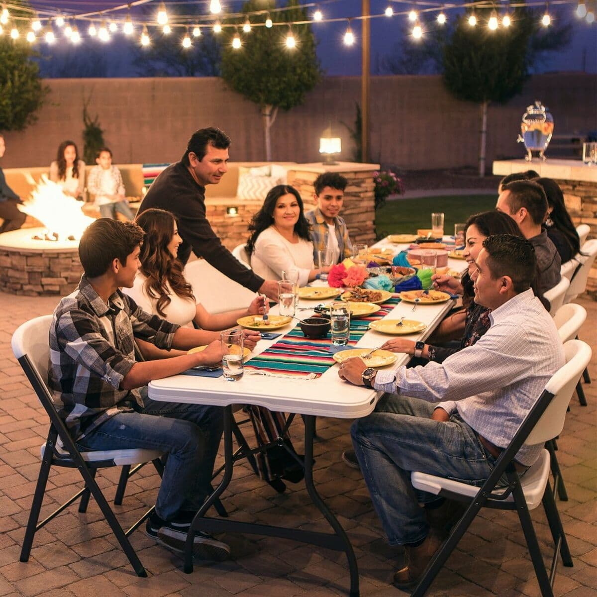 Mesa Plegable Lifetime Blanco 182 x 73,5 x 76 cm 182 x 74 x 76 cm - Image 5