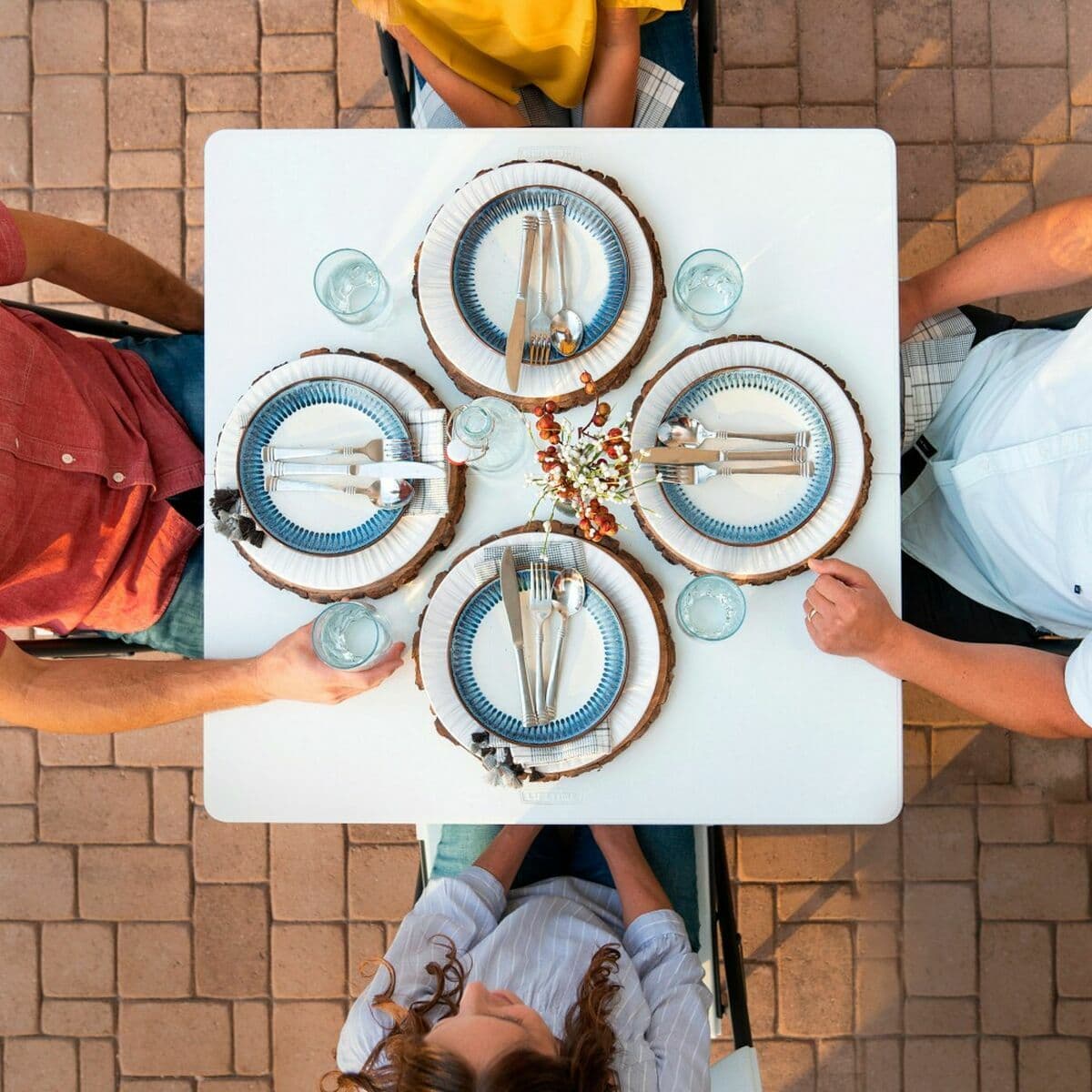 Mesa Plegable Lifetime Blanco Cuadrada Acero Plástico 86 x 86 x 74 cm - Image 6