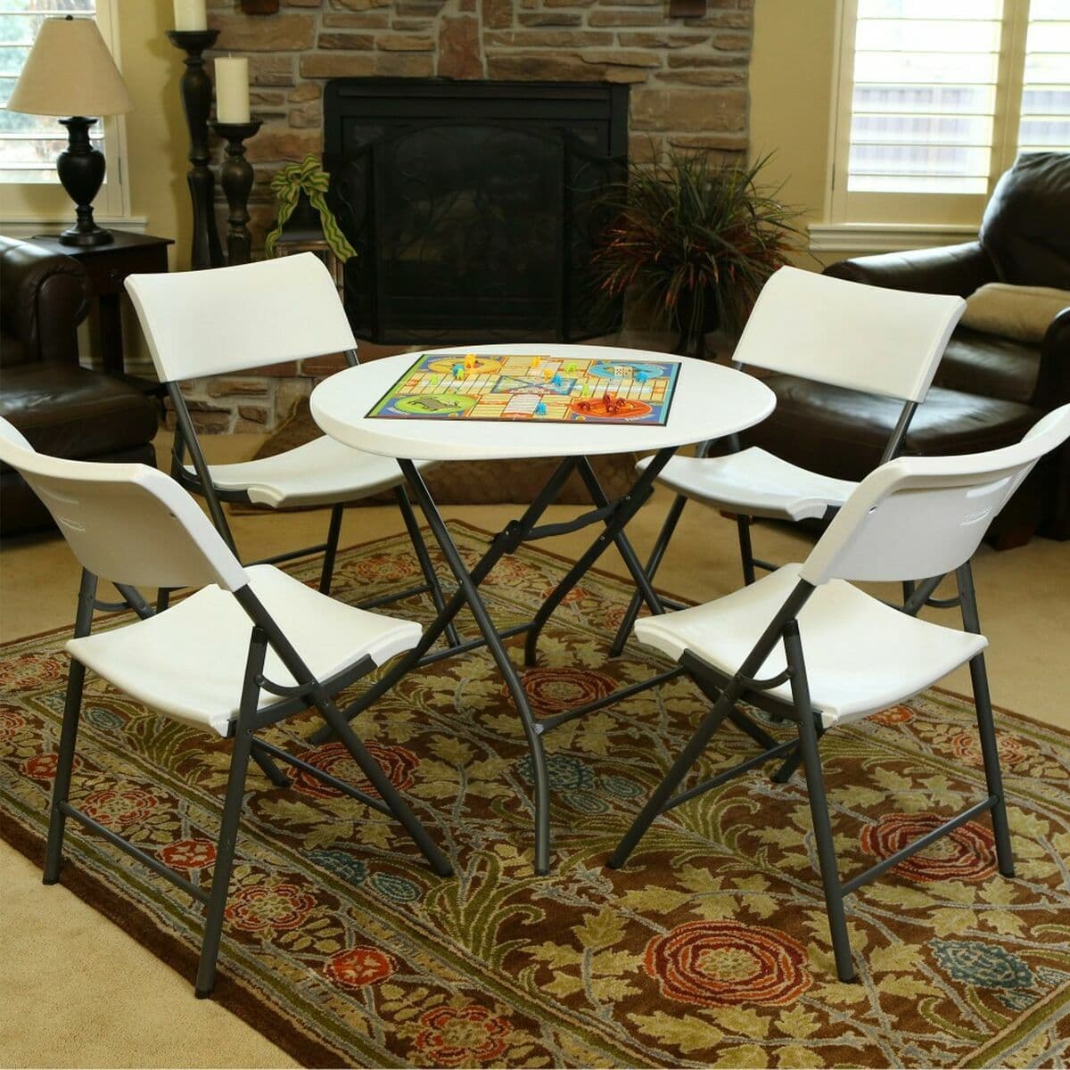 Mesa Plegable Lifetime Blanco Redonda Acero Plástico 83 x 73,5 cm - Image 6