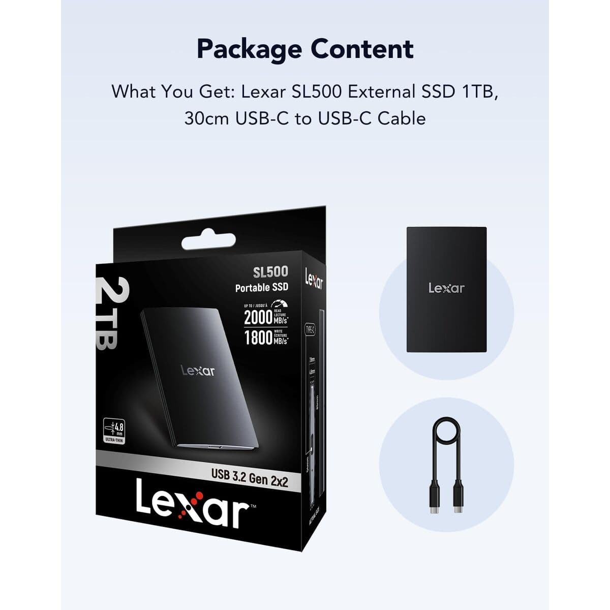 Disque Dur Externe Lexar LSL500X001T-RNBNG 1 TB SSD - Image 21
