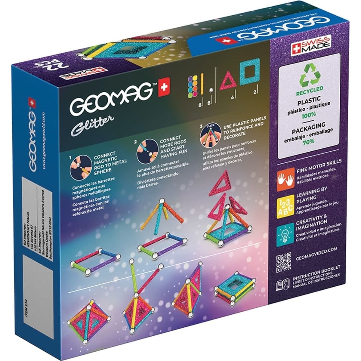 Playset Geomag Glitter (22 Piezas) - Image 2
