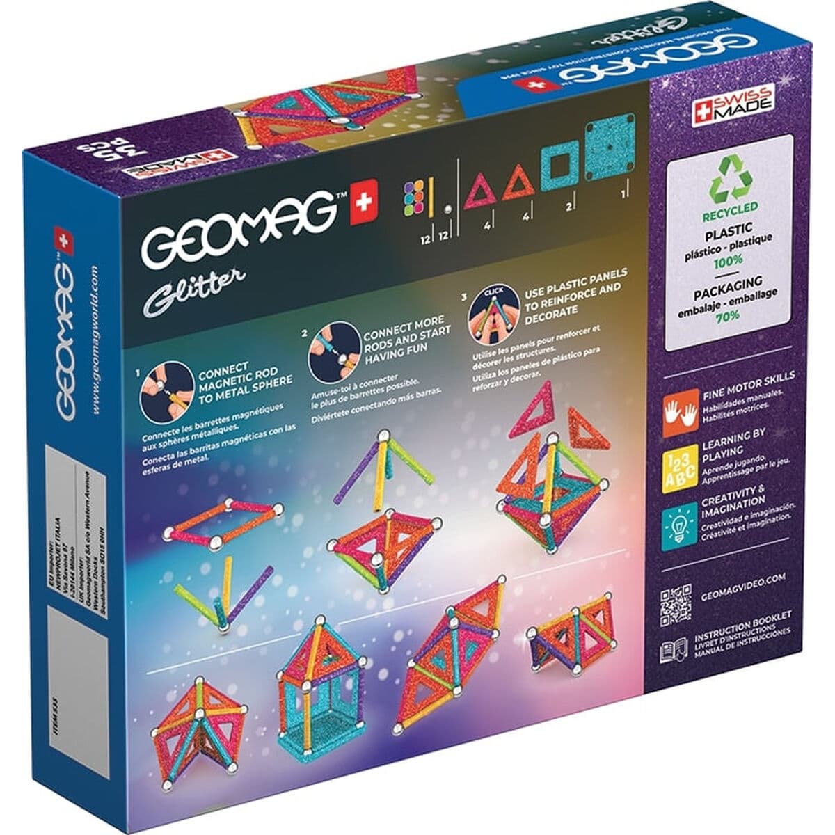 Playset Geomag Glitter (35 Dalys) - Image 2