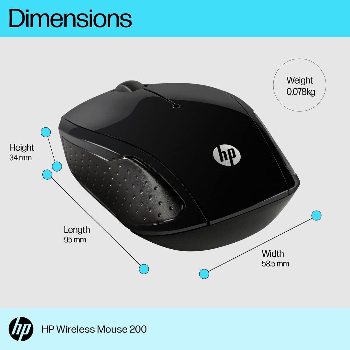 Souris sans-fil HP Wireless Mouse 200 Noir 1000 dpi - Image 22