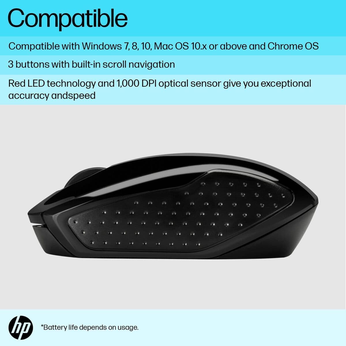 Souris sans-fil HP Wireless Mouse 200 Noir 1000 dpi - Image 23