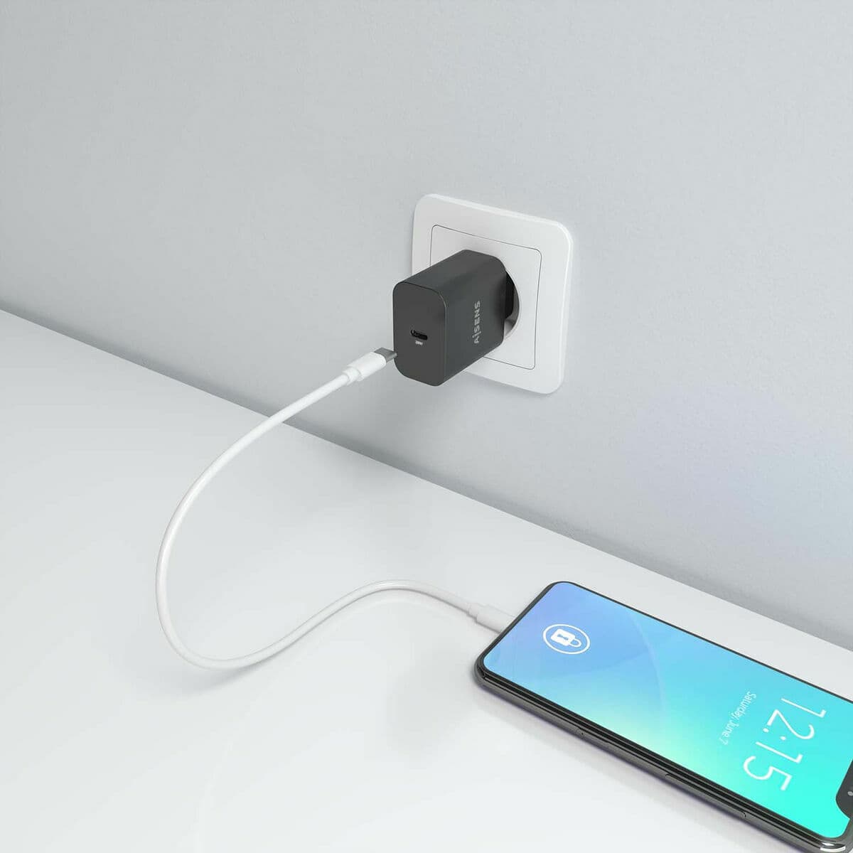 Chargeur mural Aisens GAN 30W 1XUSB-C PD3.0 CHAR Noir 33 W 50 W - Image 5