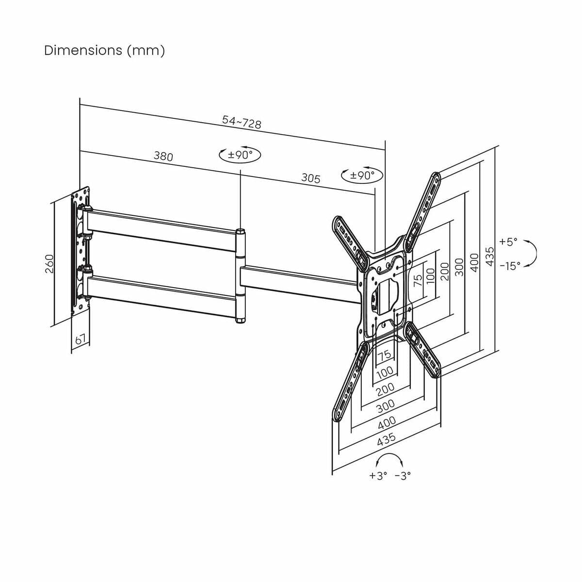 TV-fäste Aisens ECO GIRA INCLIN NIVEL 65" - Image 8