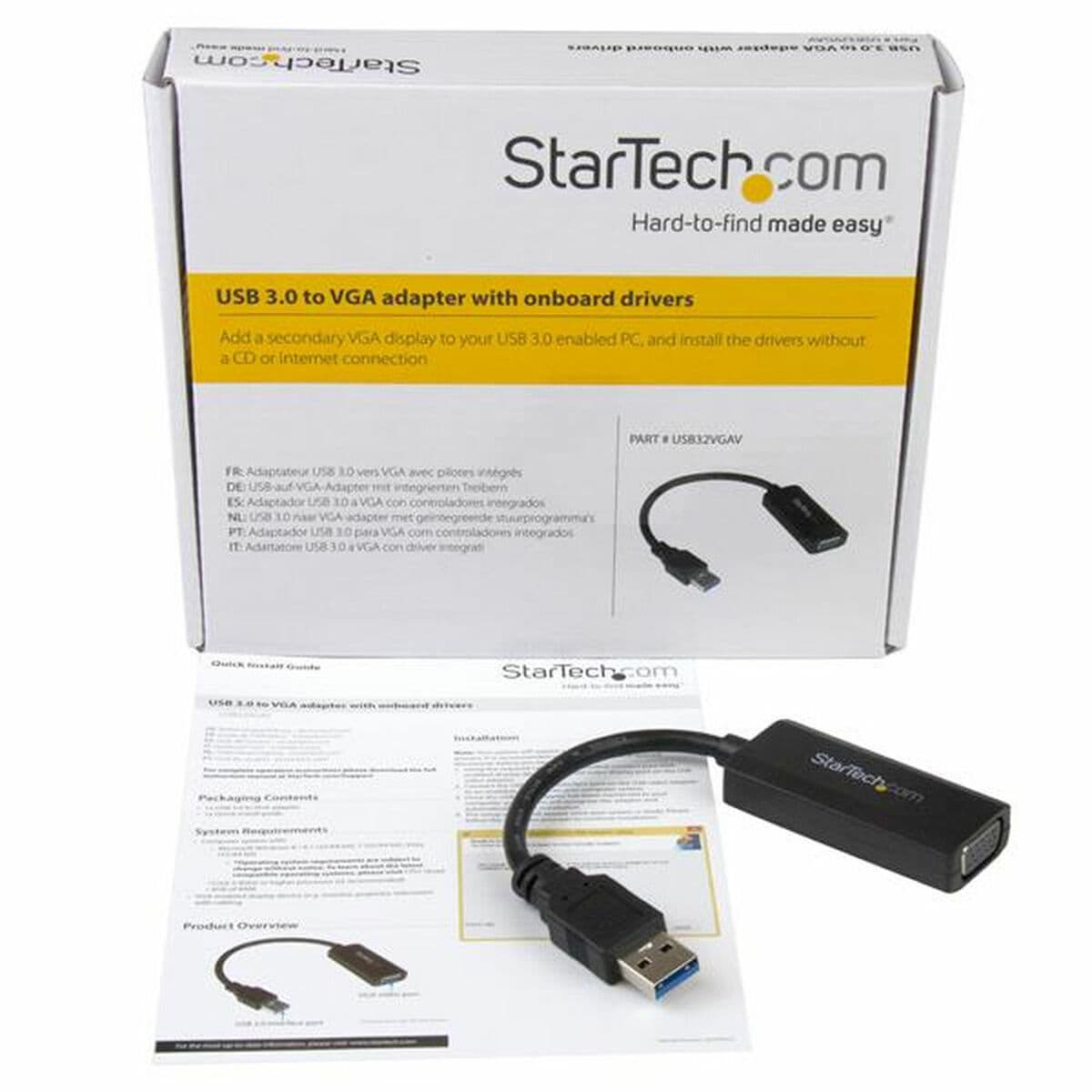 USB 3.0 till VGA Adapter Startech USB32VGAV Svart - Image 3