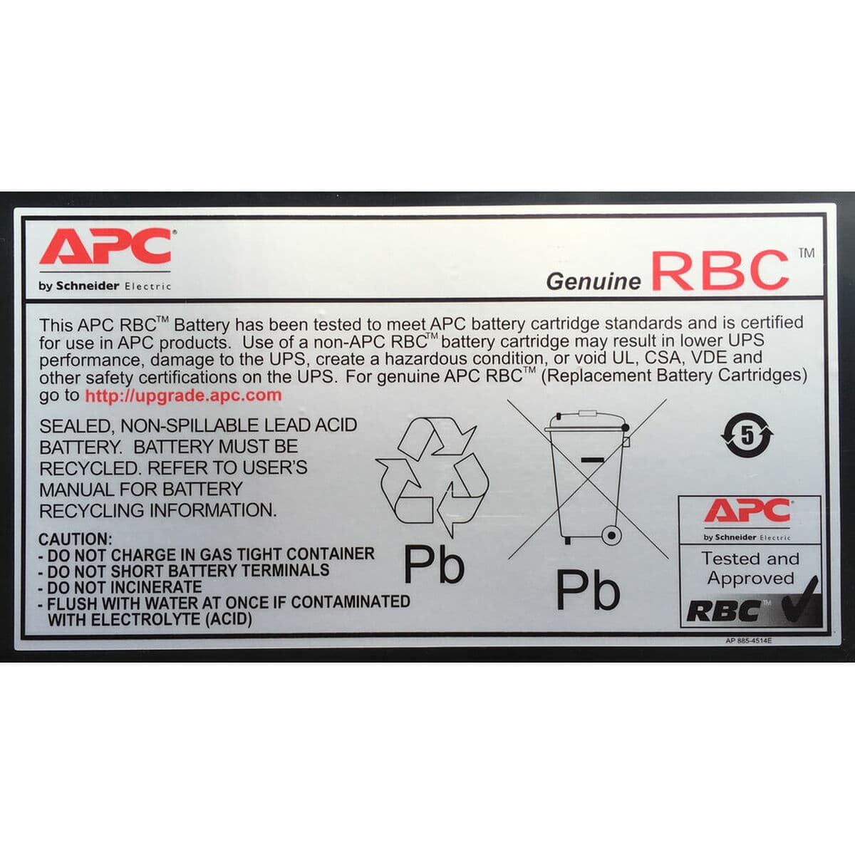 Baterija Nepārtrauktās Barošanas Sistēma Barošanas Sistēma UPS APC RBC6 Aizstāšana 24 V - Image 2