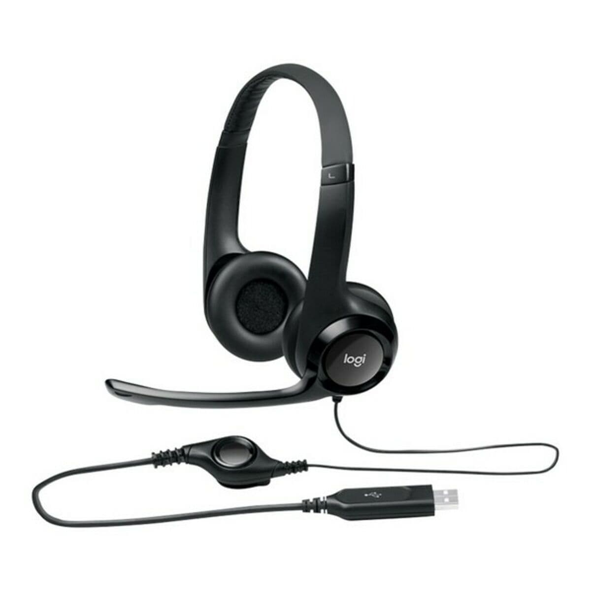 Headphones with Microphone Logitech 981-000406 Black - Image 3