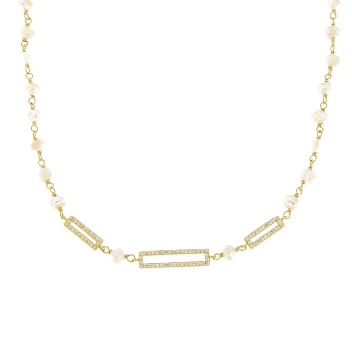 Naisten kaulakorut New Bling 9NB-PRL11A Kullattu