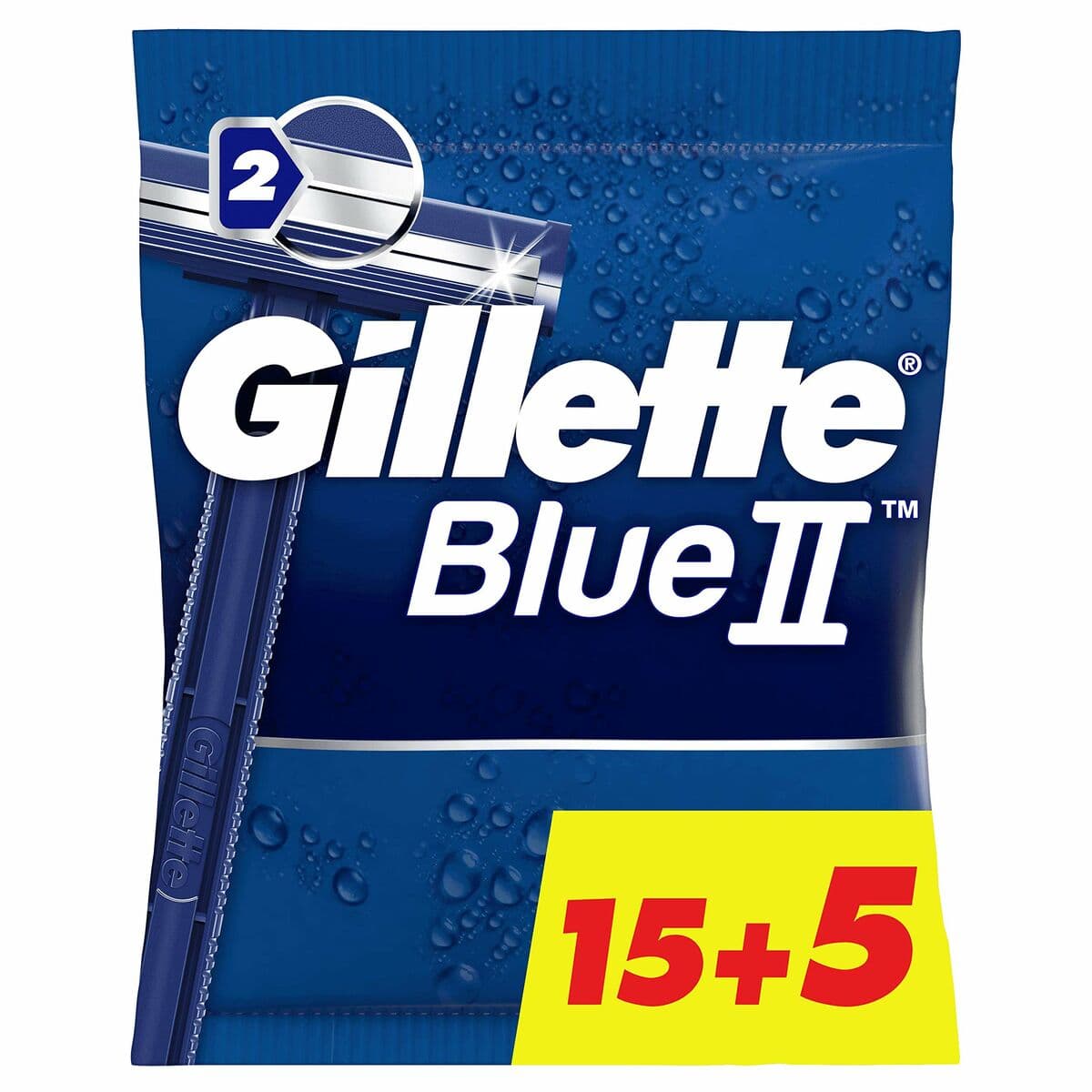 Žiletky na Jedno Použitie Gillette Blue II 20 kusov - Image 2