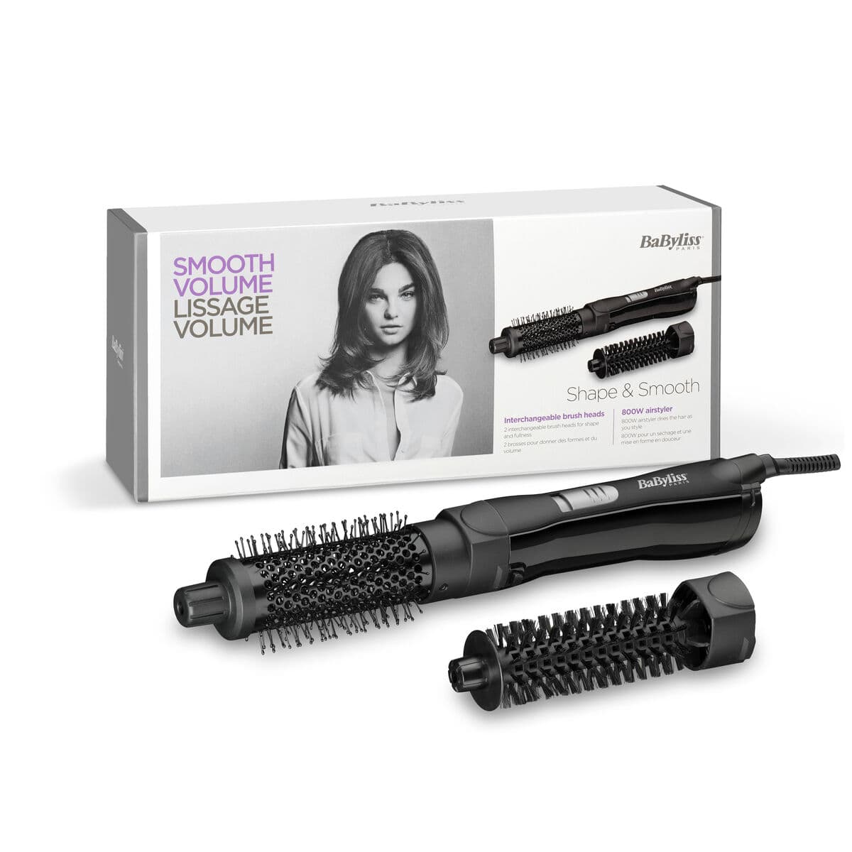Styling borste Babyliss SHAPE&SMOOTH Svart (2 antal) - Image 9