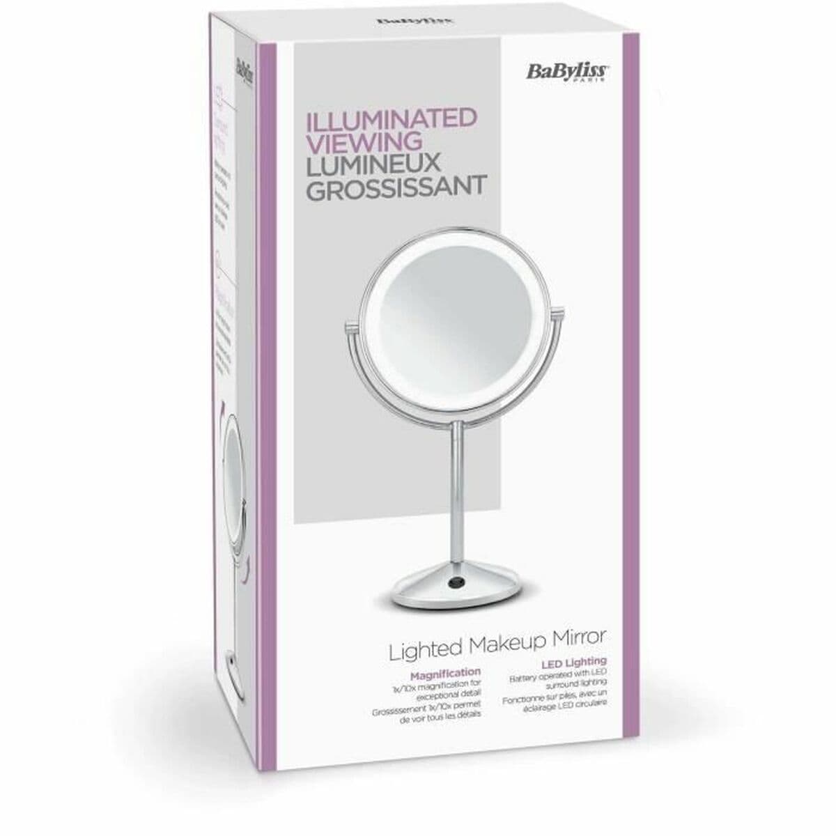 Padidinamasis Veidrodis su LED Babyliss 9436E Plienas Nerūdijantis plienas Dvipusis - Image 4