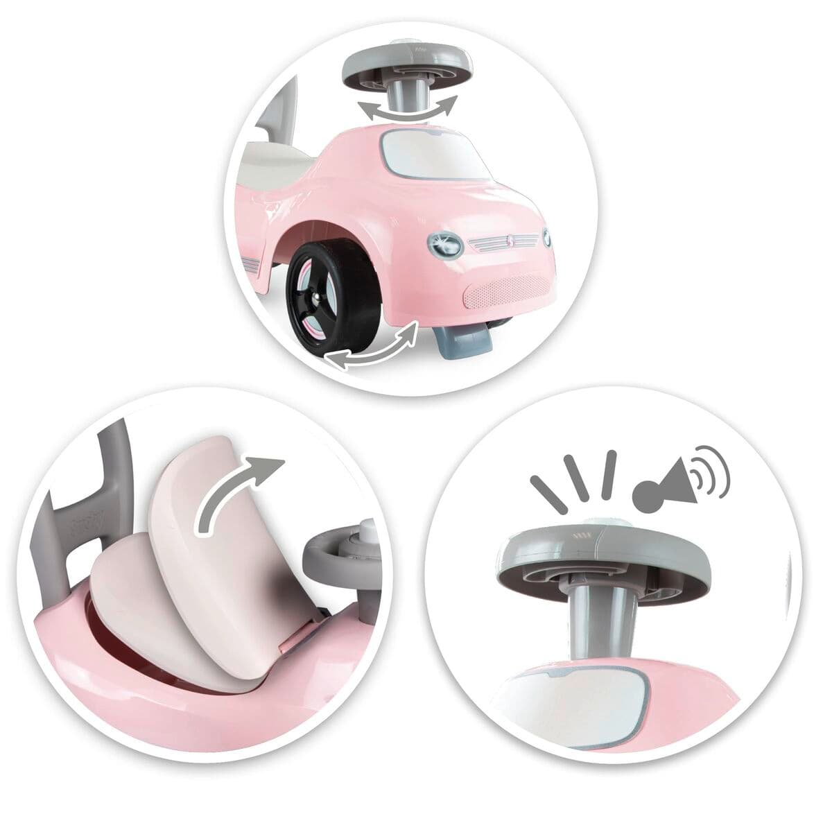 Porteur Smoby Noir Rose 2 en 1 - Image 17