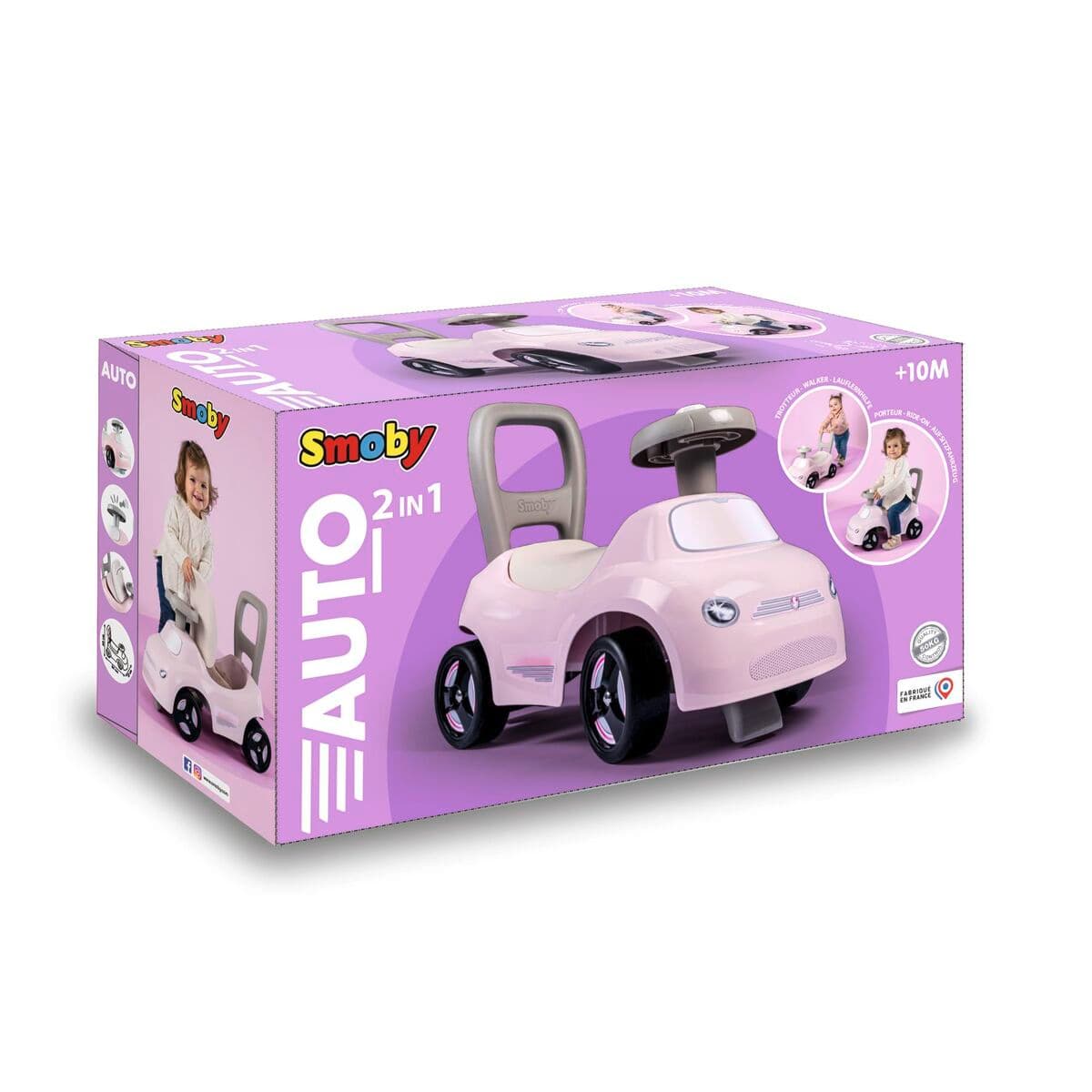 Porteur Smoby Noir Rose 2 en 1 - Image 21
