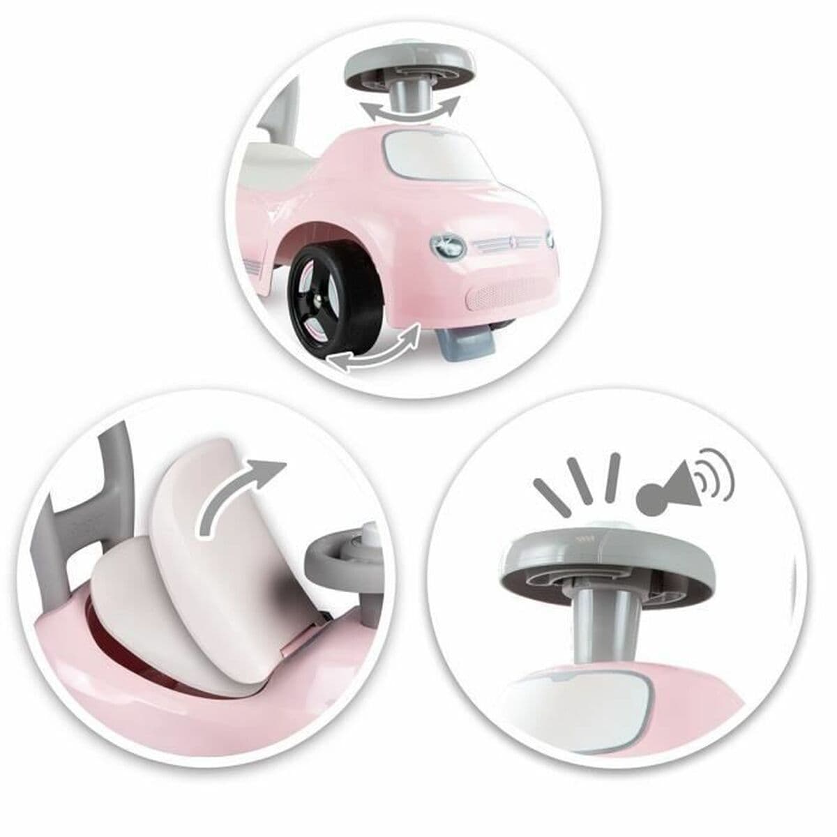 Porteur Smoby Noir Rose 2 en 1 - Image 8