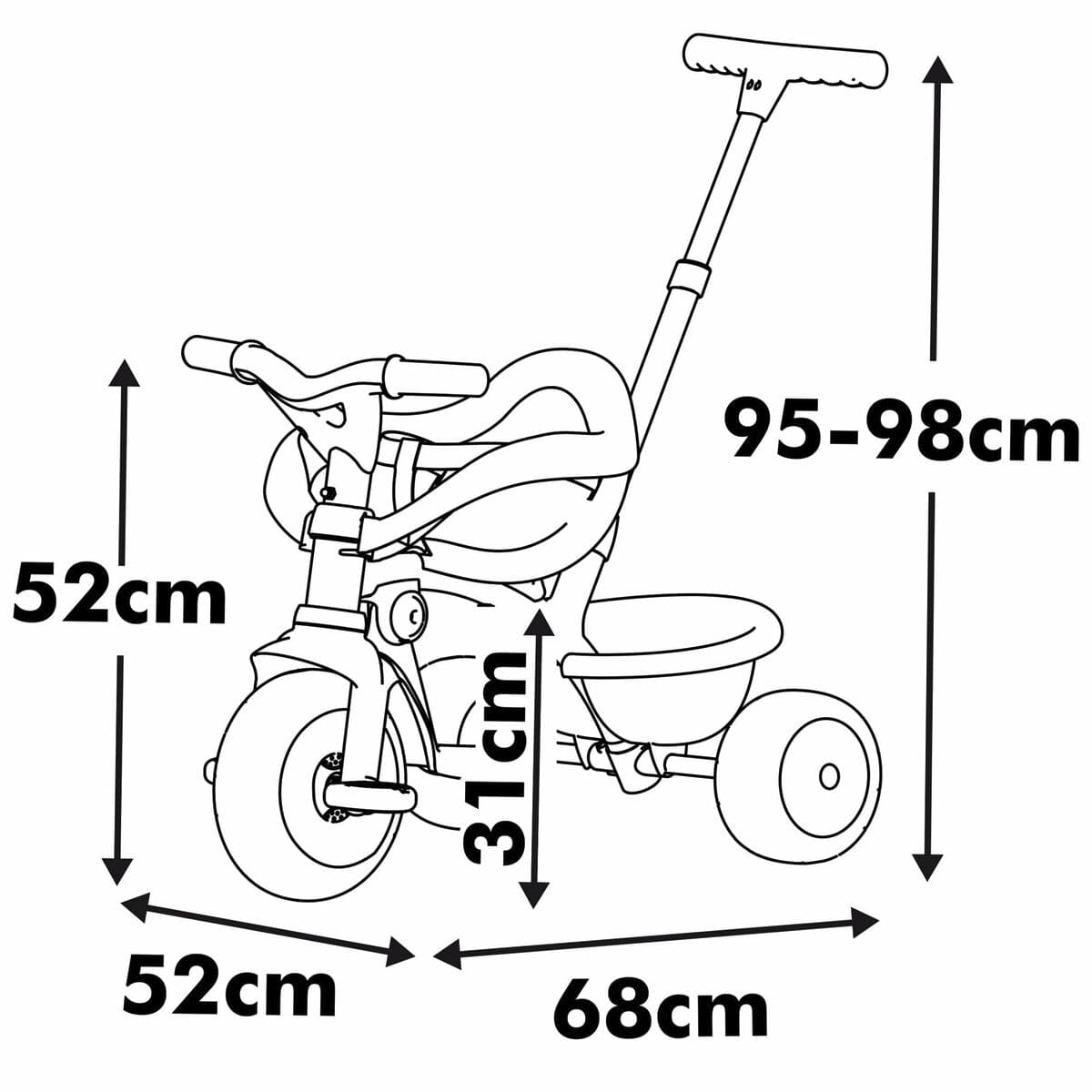 Trehjuling Smoby Be Move Confort Rosa - Image 18
