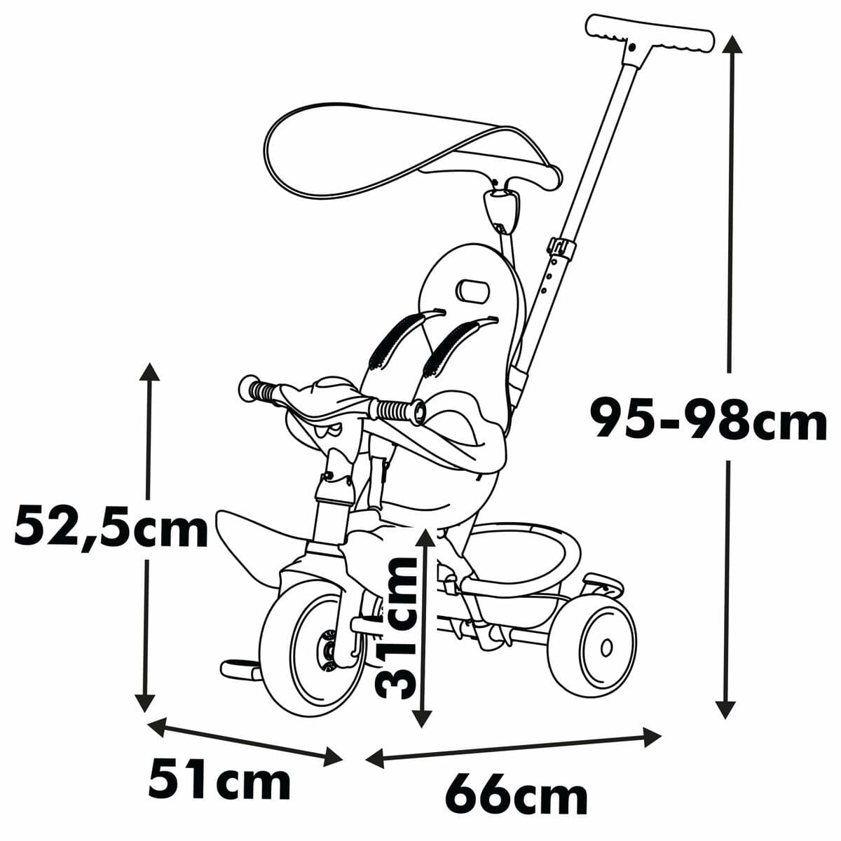 Trehjuling Smoby Beige - Image 18