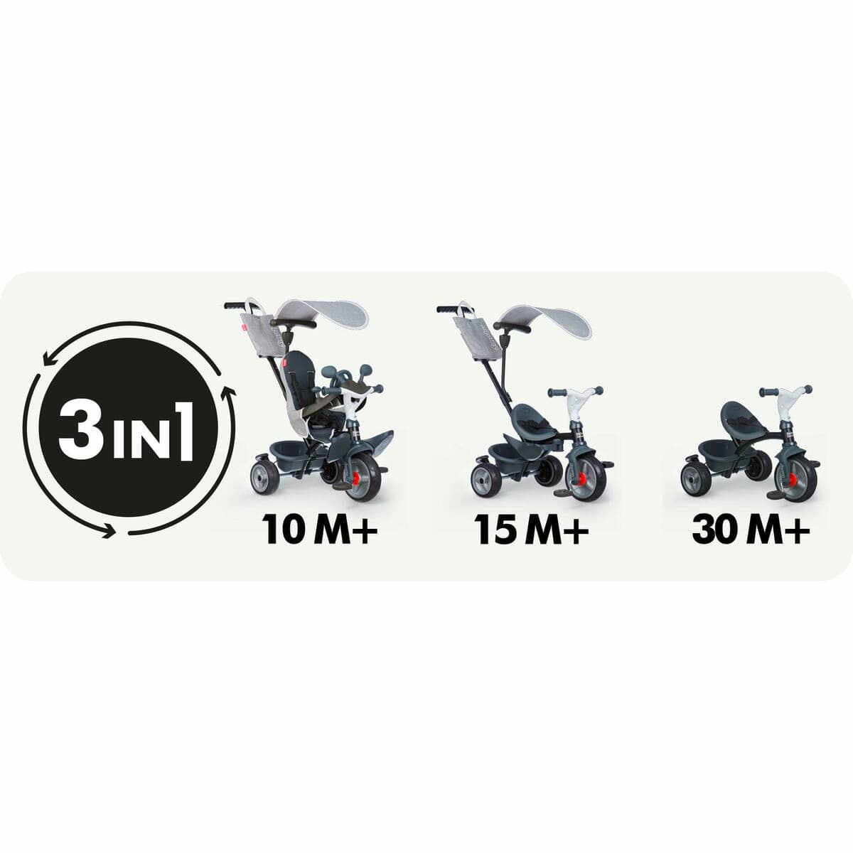 Triratis Smoby Baby Driver Pilka - Image 15