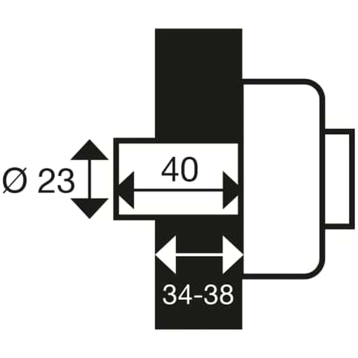 Bultlås Yale YV25BT-40 Stål Dörrar Ø 23 mm - Image 3
