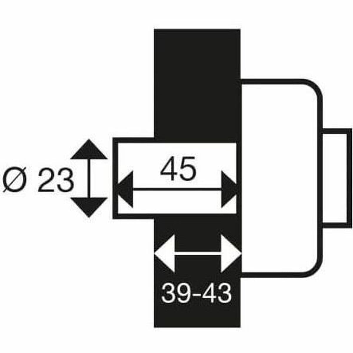Cerradura de sobreponer Yale YV25BT-45/SC Acero Puertas Ø 23 mm - Image 2