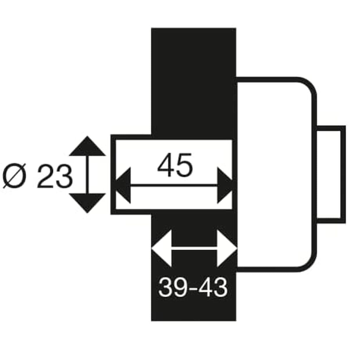 Cerradura de sobreponer Yale YV25DE-45 19,5 x 7 x 14 cm Acero Puertas Ø 23 mm - Image 3