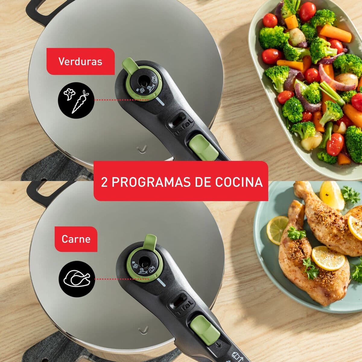 Olla Express Tefal P25844 Acero Inoxidable 8 L (Reacondicionado A) - Image 7
