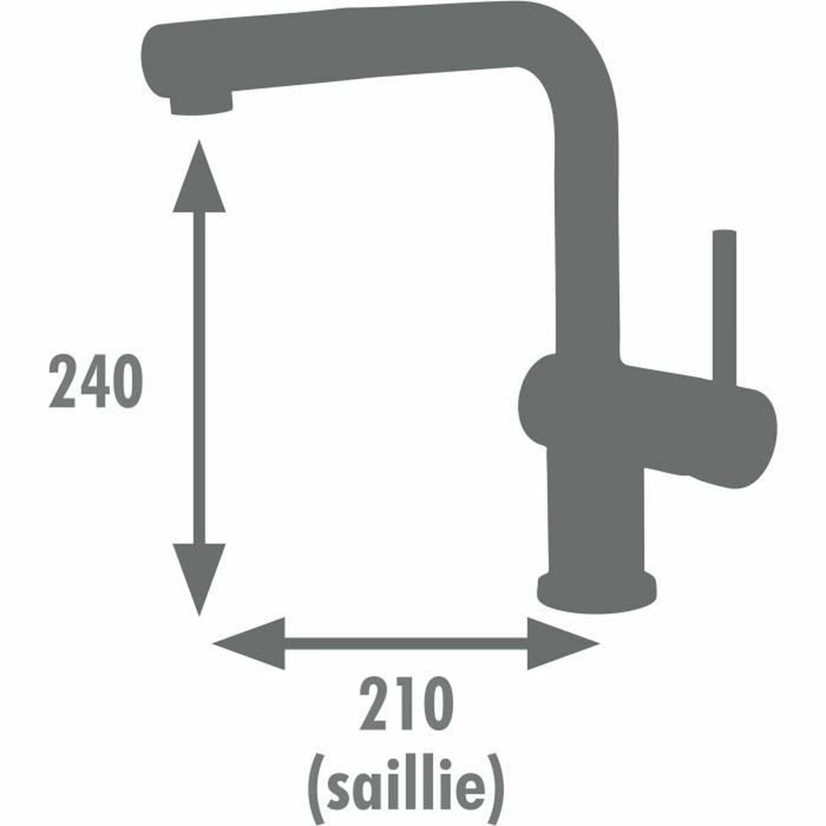 Blandare Edouard Rousseau SQUARE Svart Rostfritt stål C-formad - Image 5