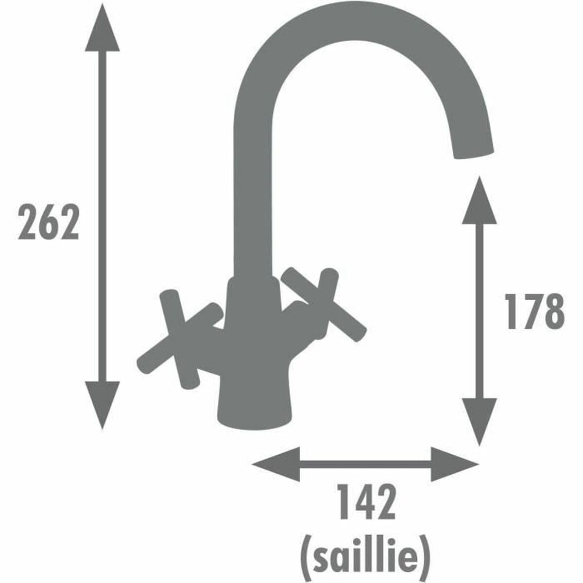 Ühe käepidemega segisti Edouard Rousseau Must - Image 2