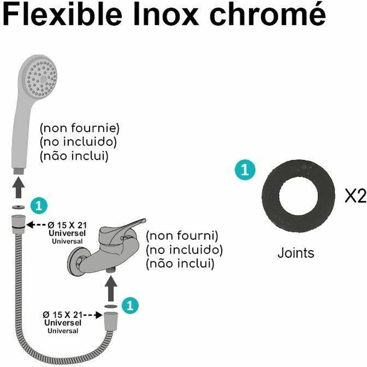 Wąż Prysznicowy Edouard Rousseau 1,5 m - Image 3