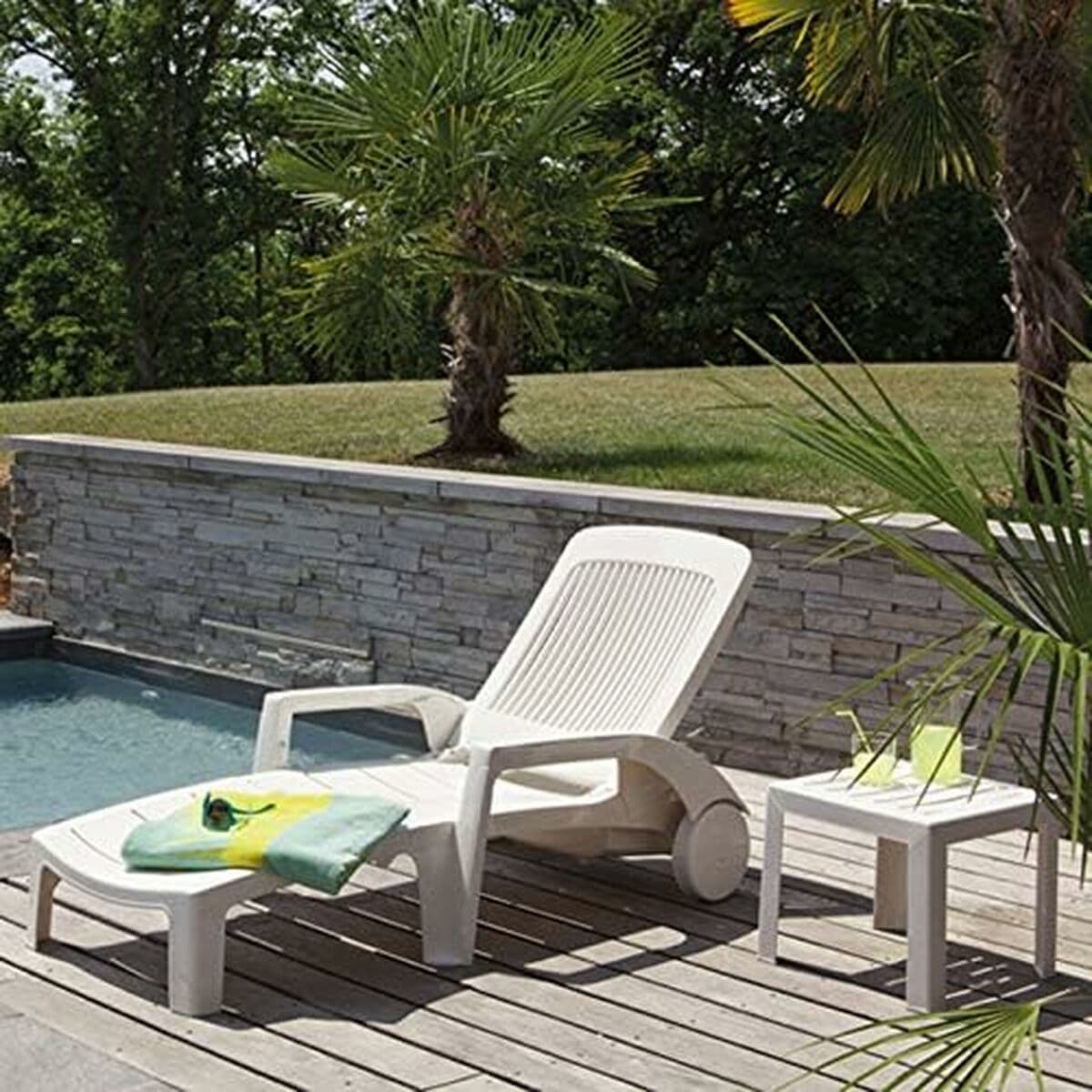 Mesa auxiliar Grosfillex Blanco Resina Plástico 40 x 40 x 35 cm - Image 2