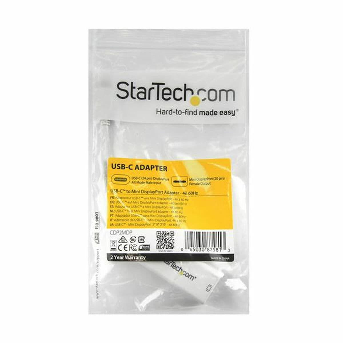 Adaptador USB C para Mini DisplayPort Startech CDP2MDP              Branco 4K Ultra HD - Image 4