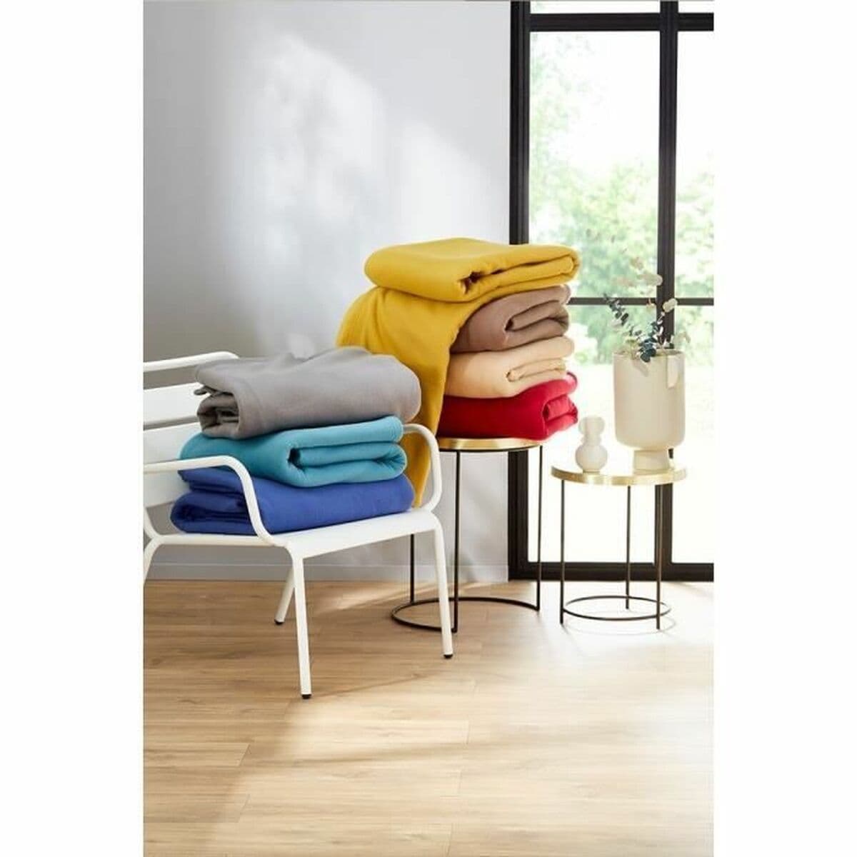 Coperta Toison D'or POLECO 240 x 220 cm Beige - Image 2