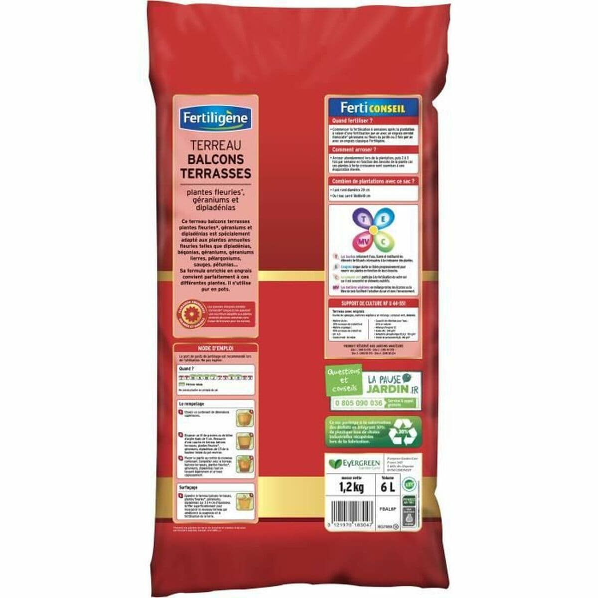 Tierra para macetas Fertiligène Terraza 6 L - Image 2