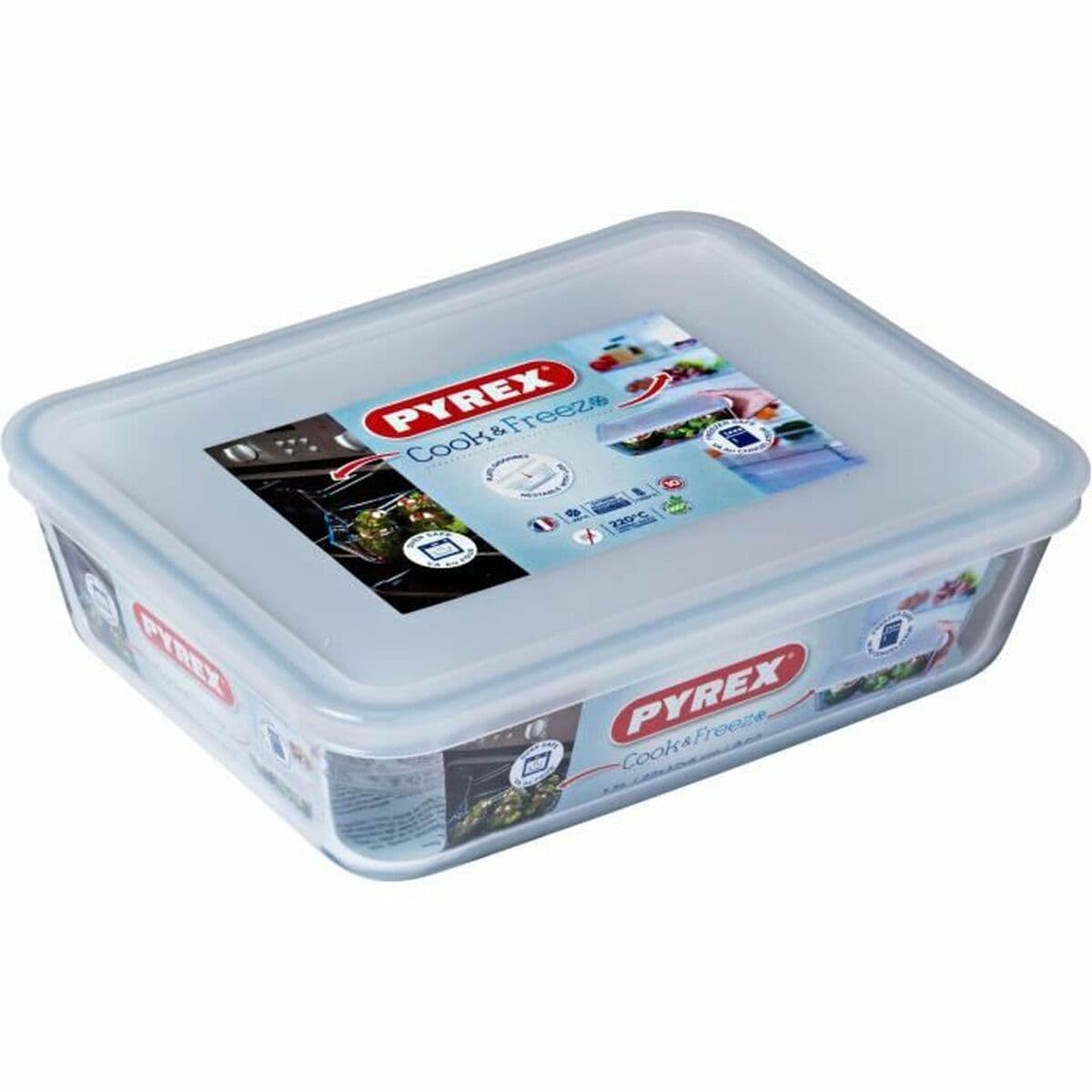 Recipiente Conservador de Alimentos Pyrex Blanco Transparente Rectangular 1,5 L - Image 2