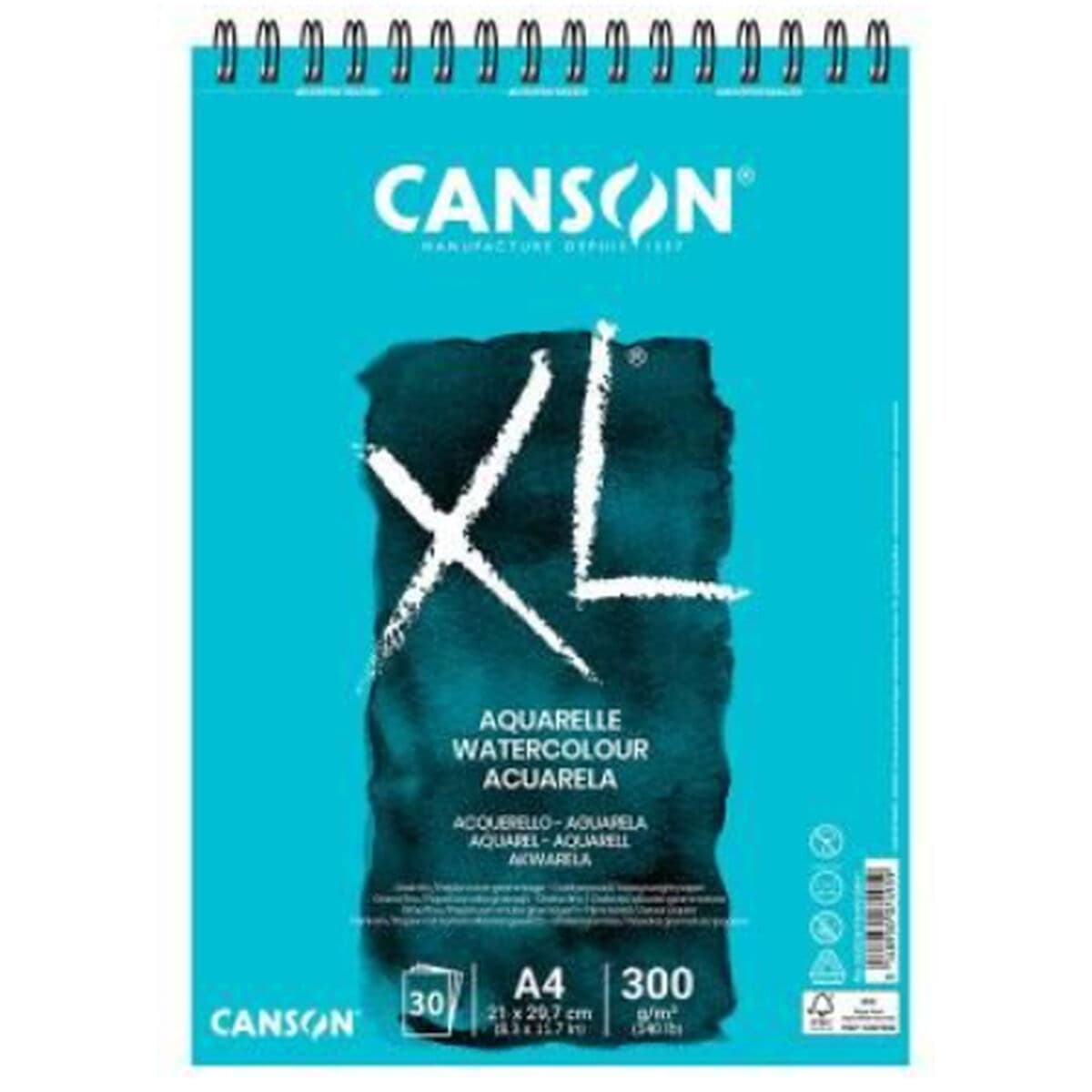 Zeichenblock Canson XL Aquarelle Weiß A5 20 Blatt 148 x 210 mm (5 Stück) - Image 2