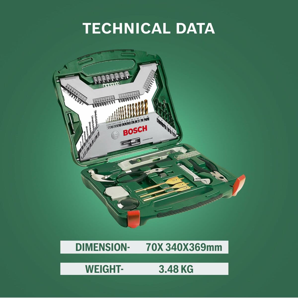 Tool Case BOSCH 25 x 7 x 35 cm Metal - Image 7