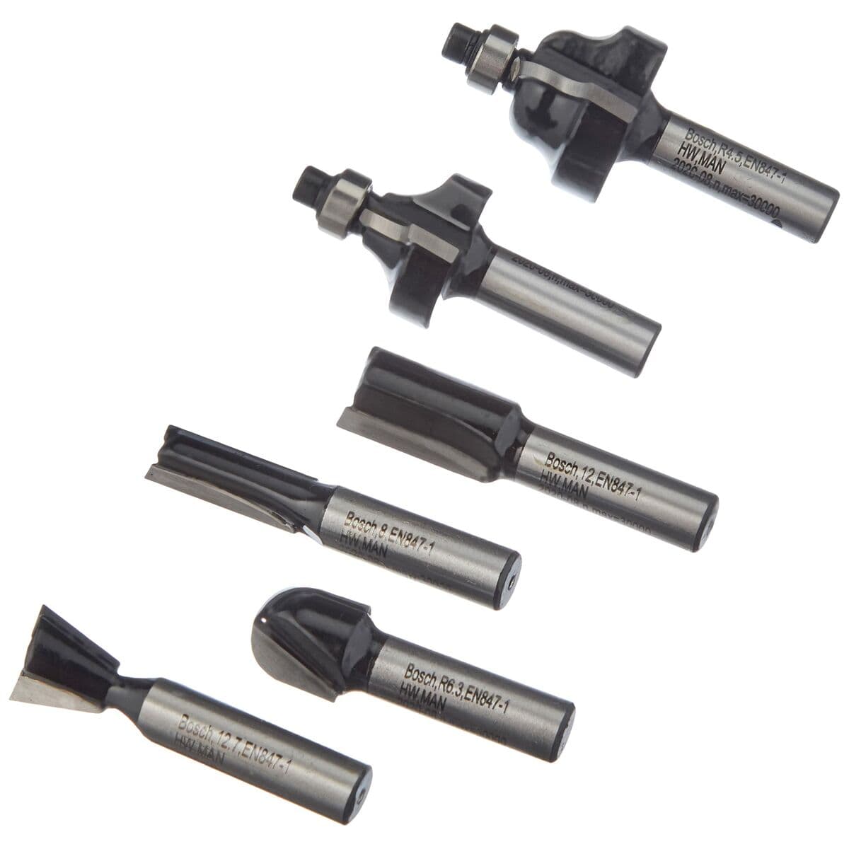 Multipurpose router bit set BOSCH 8 mm 6 Pieces - Image 6