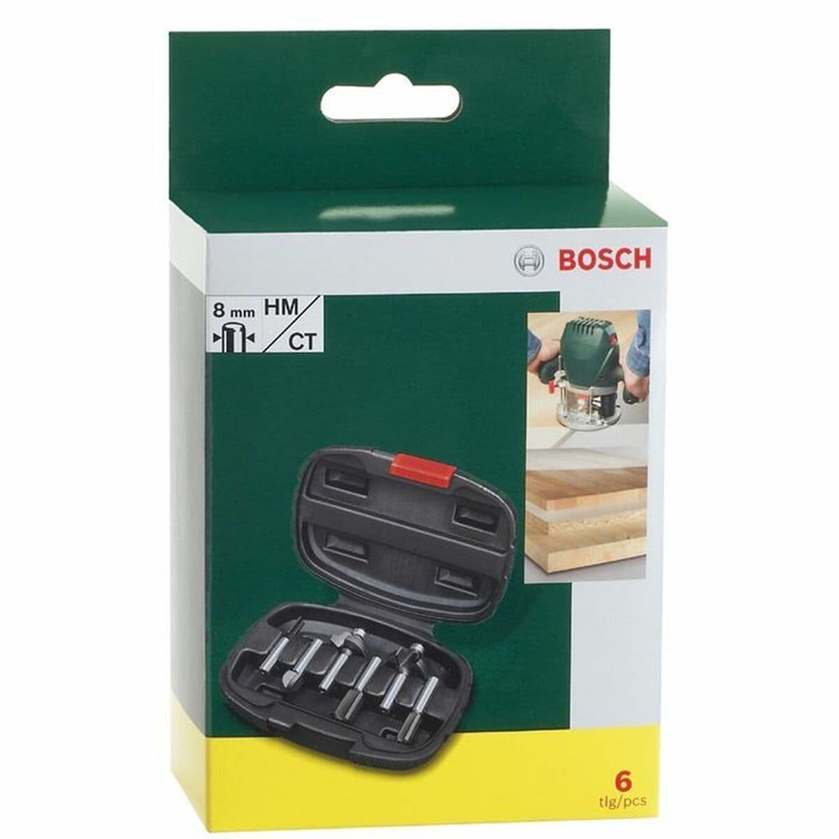 Multipurpose router bit set BOSCH 8 mm 6 Pieces - Image 12